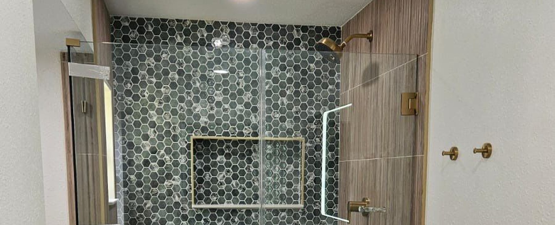 Custom bathroom remodel with frameless glass shower — Tampa, FL